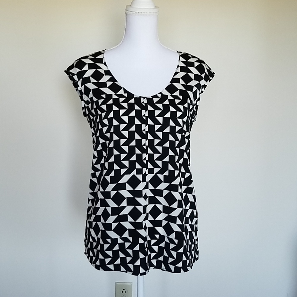 J. Crew geometric high-low shirt